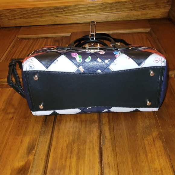 COACH SWAGGER FLORAL PATCHWORK CARRYALL MULTI-COLOR SATCHEL BAG F38210 - Picture 13 of 16